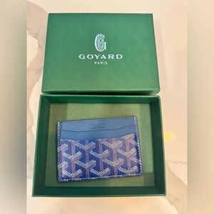 Goyard Saint-Sulpice Card Wallet Blue Xmas Christmas gift